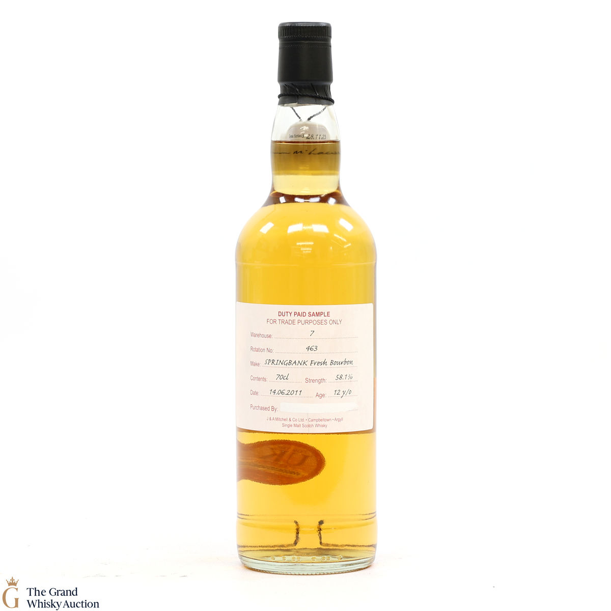 Springbank - 12 Year Old 2011 Fresh Bourbon - Duty Paid Sample 58.1%
