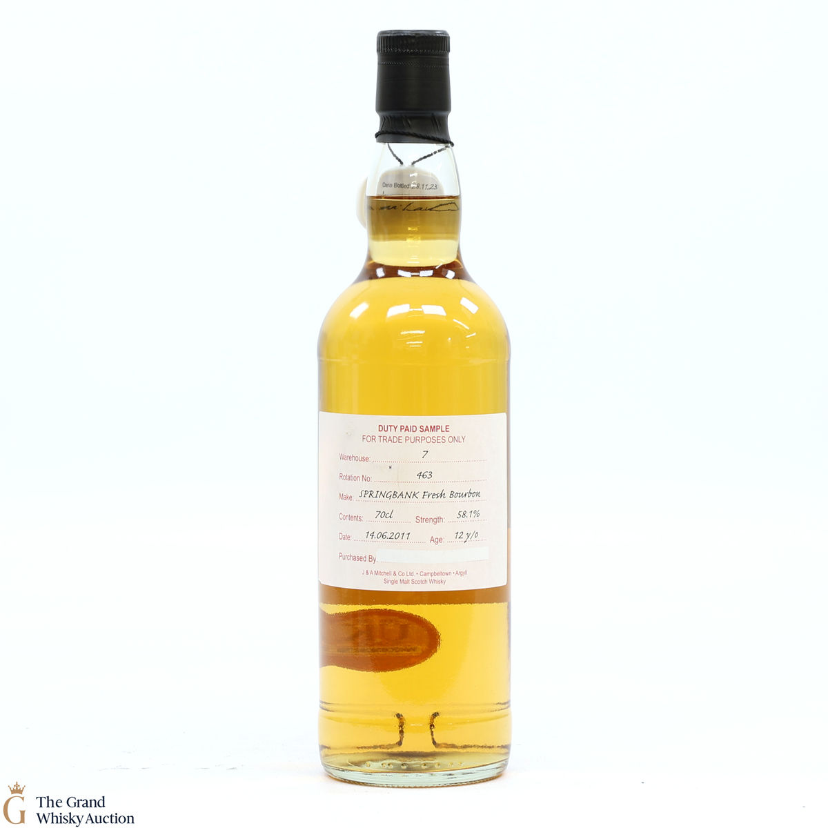 Springbank - 12 Year Old 2011 Fresh Bourbon - Duty Paid Sample 58.1%