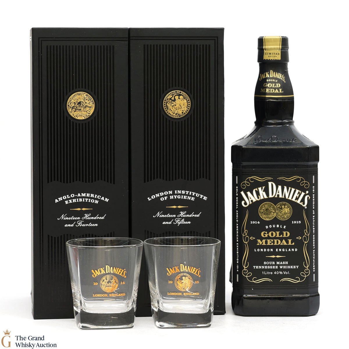 Jack Daniel's - Double Gold Medal - Gift Set (1x1L & 2 Glasses)