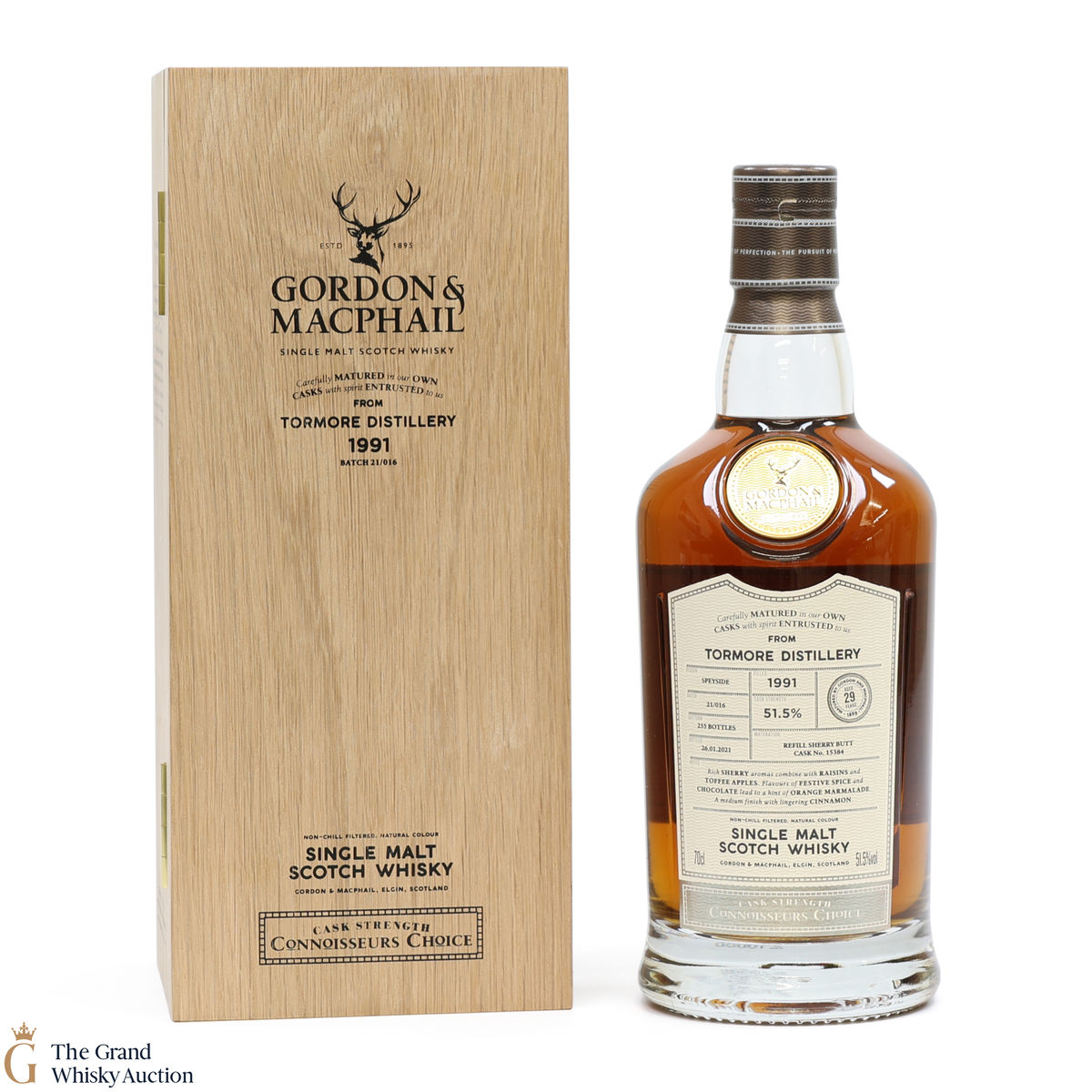 Tormore - 29 Year Old 1991 Batch #21/016 - Gordon & MacPhail Connoisseurs Choice