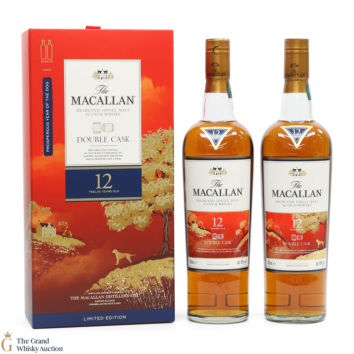 Macallan - 12 Year Old - Double Cask - Year of the Dog (2 x 70cl) 