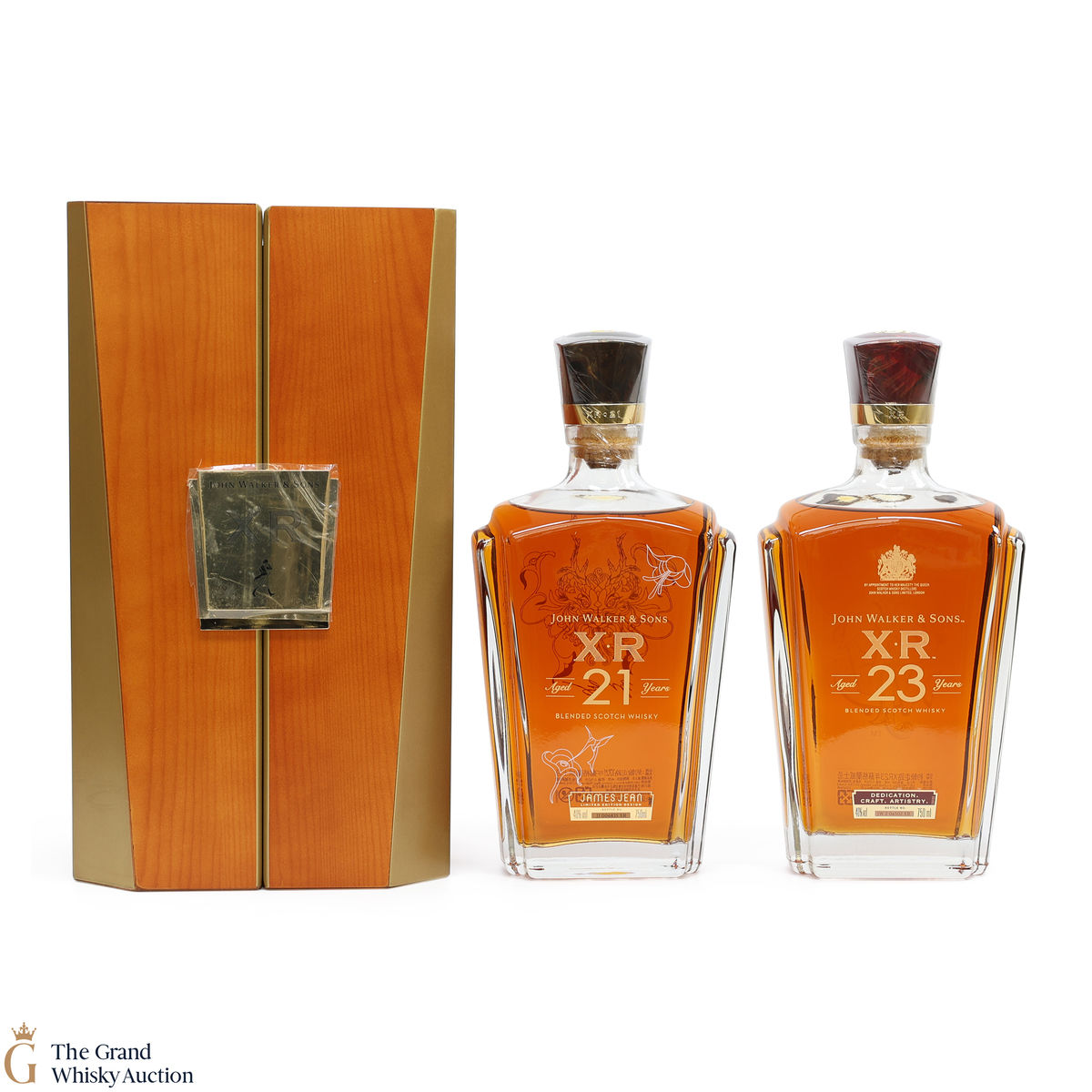 Johnnie Walker - 23 Year Old XR, 21 Year Old XR James Jean & Display Box - Year Of The Dragon (2 x 75cl)