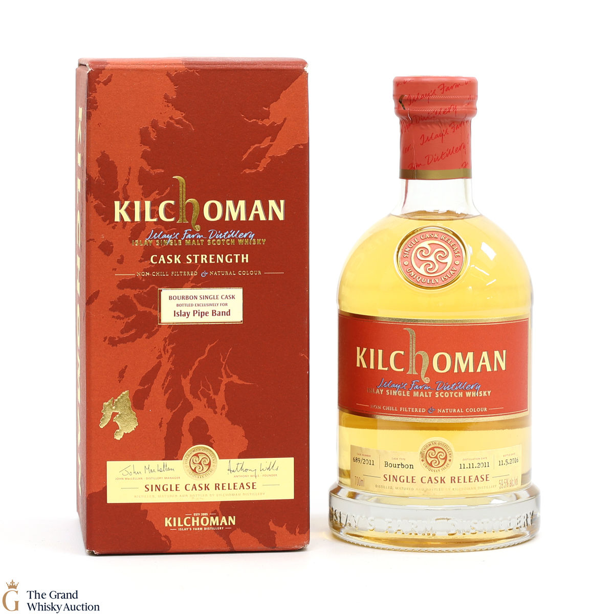 Kilchoman  - 2011 - Islay Pipe Band Single Cask 2016