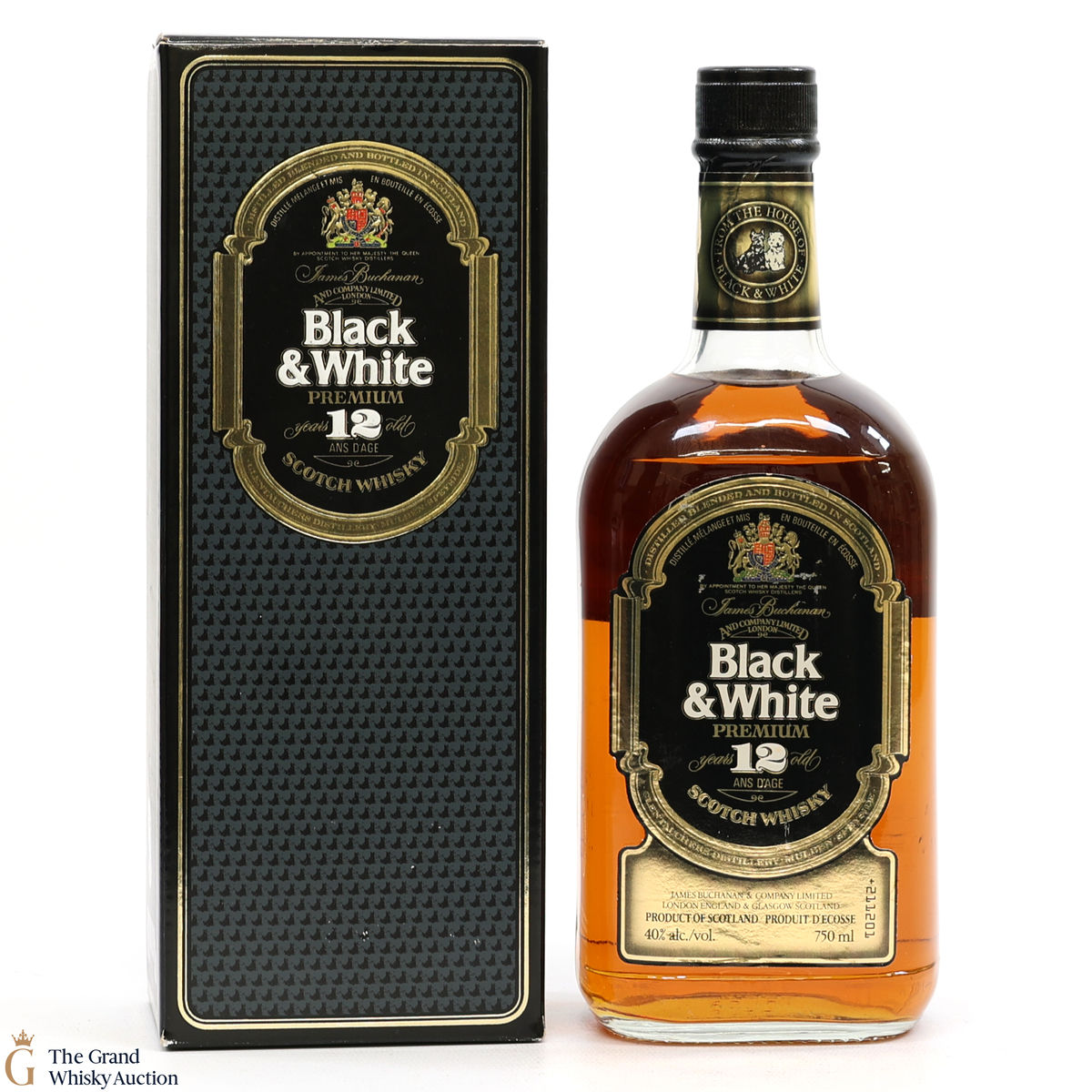 Black & White - 12 Year Old - Blended Whisky (1980s) 75cl