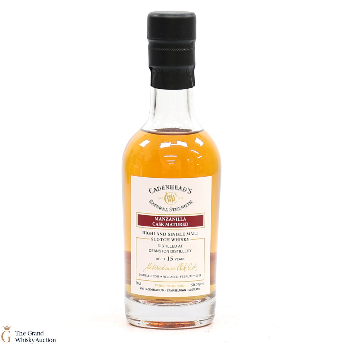 Deanston - 15 Year Old 2008 - Manzanilla Cask Matured - Cadenhead's Natural Strength (20cl)