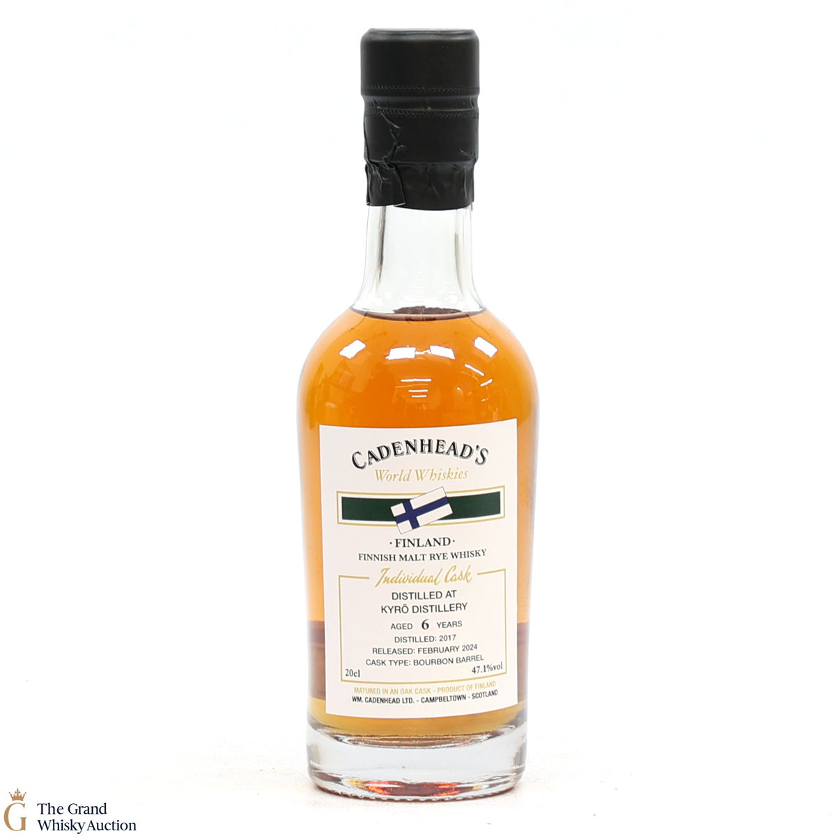 Kyrö - 6 Year Old 2017 - Finnish Malt Rye Whisky - Cadenhead's World Whiskies (20cl)