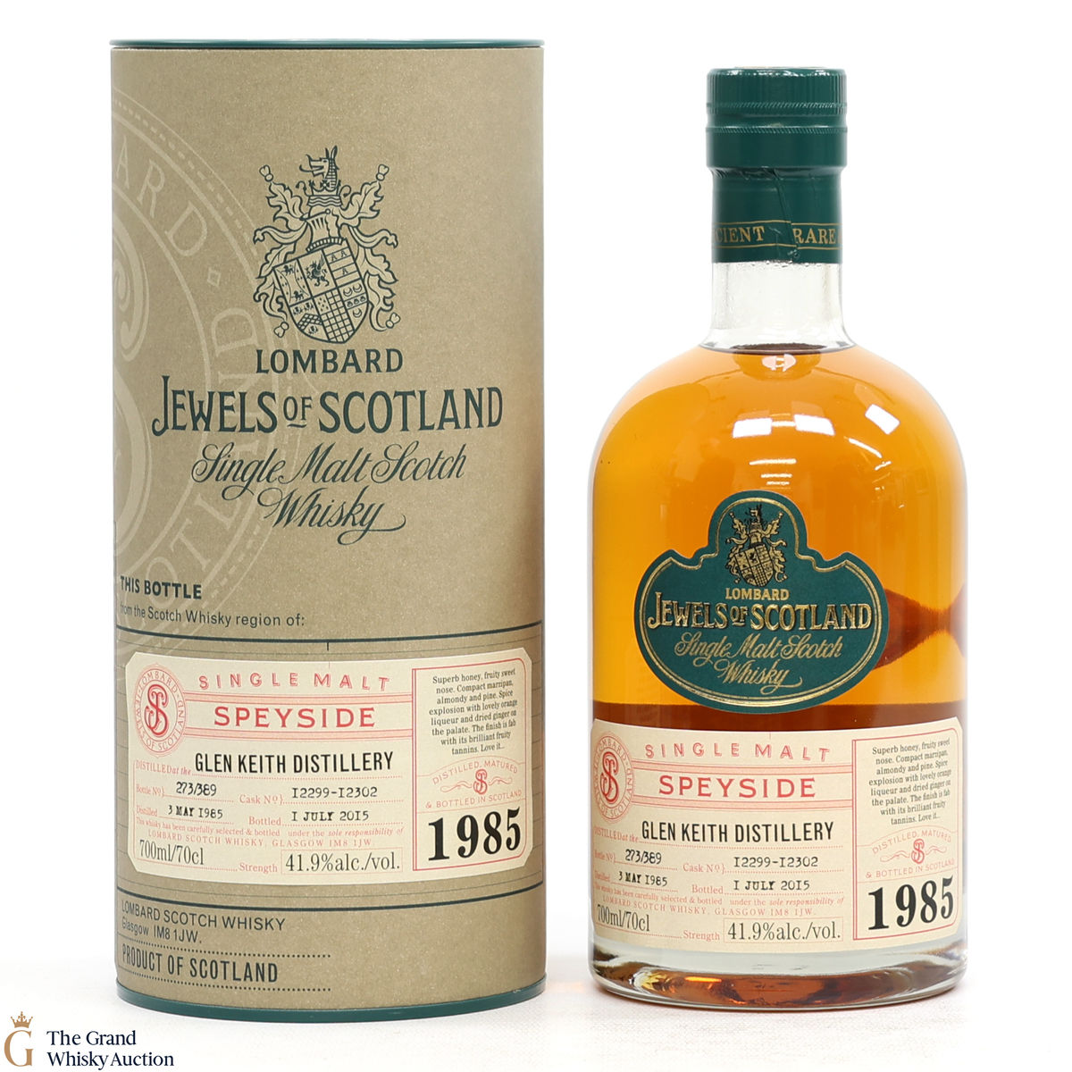 Glen Keith - 30 Year Old 1985 - Lombard - Jewels of Scotland