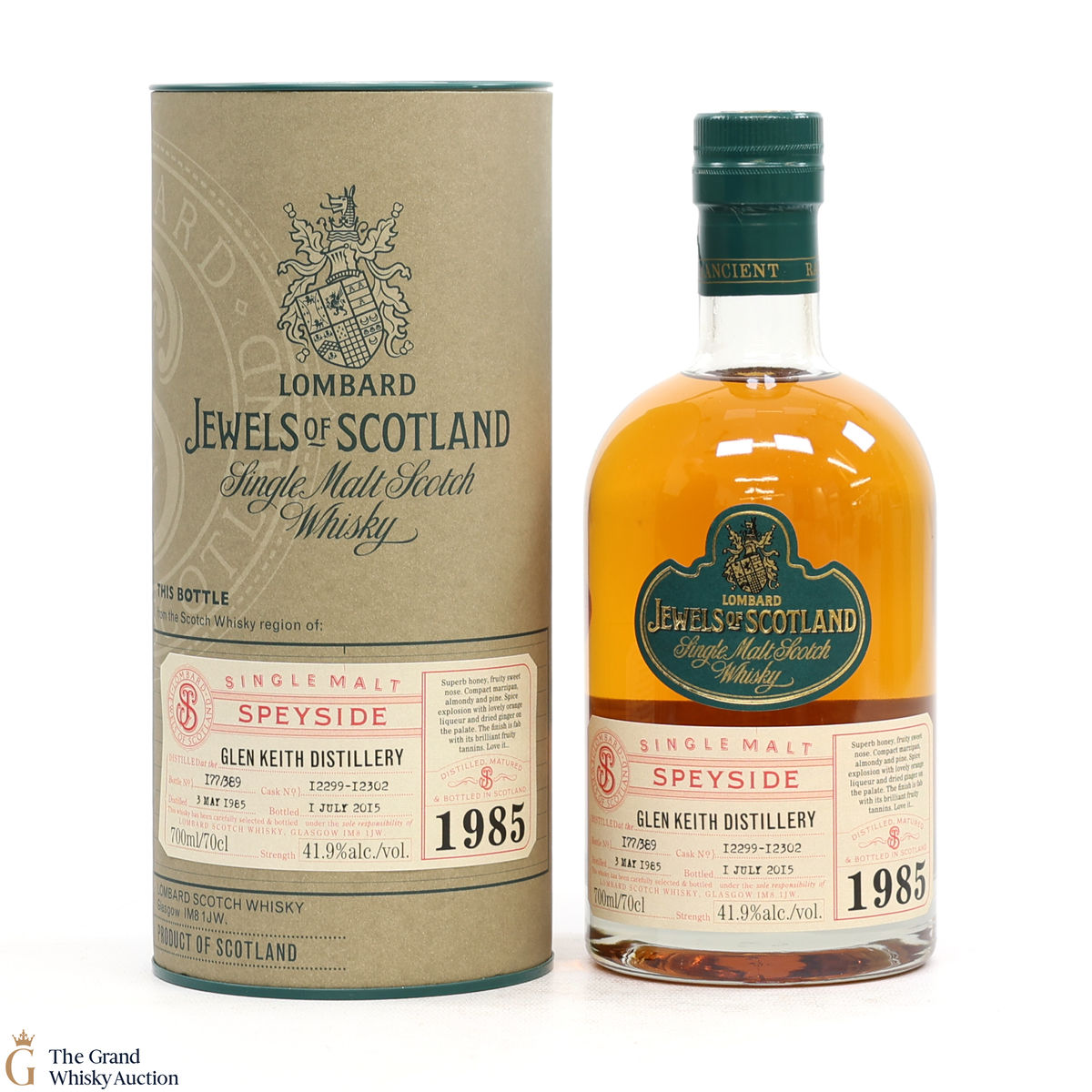 Glen Keith - 30 Year Old 1985 - Lombard - Jewels of Scotland