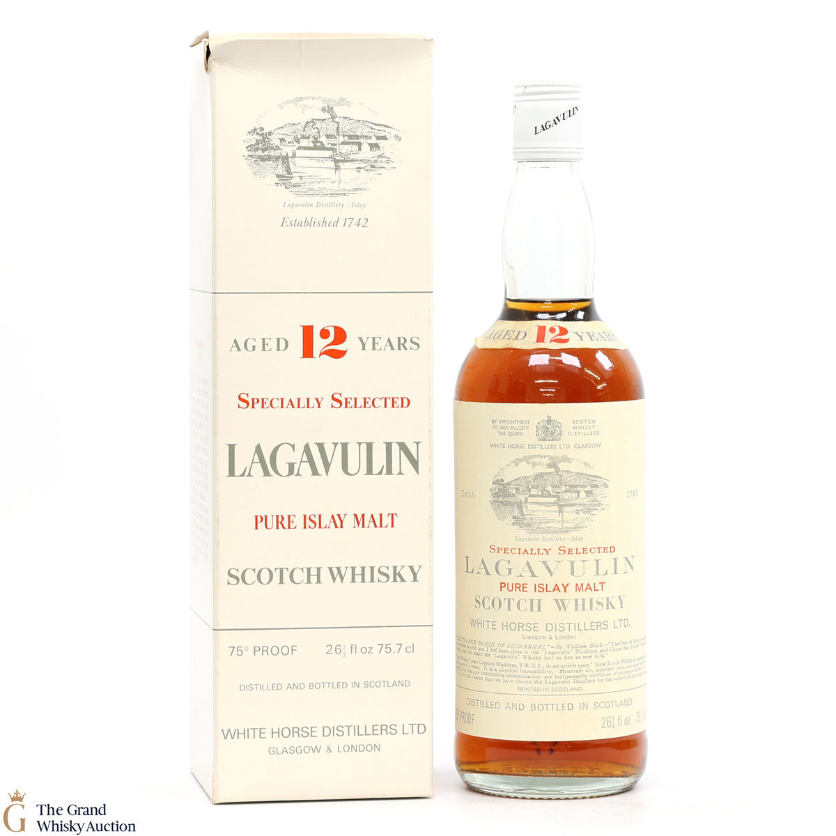Lagavulin - 12 Year Old - White Horse 1970s (75.7cl)