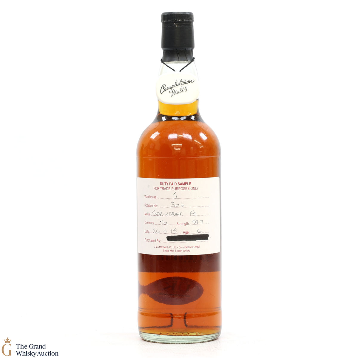 Springbank - 6 Year Old 2015 Fresh Sherry - Duty Paid Sample 59.7%