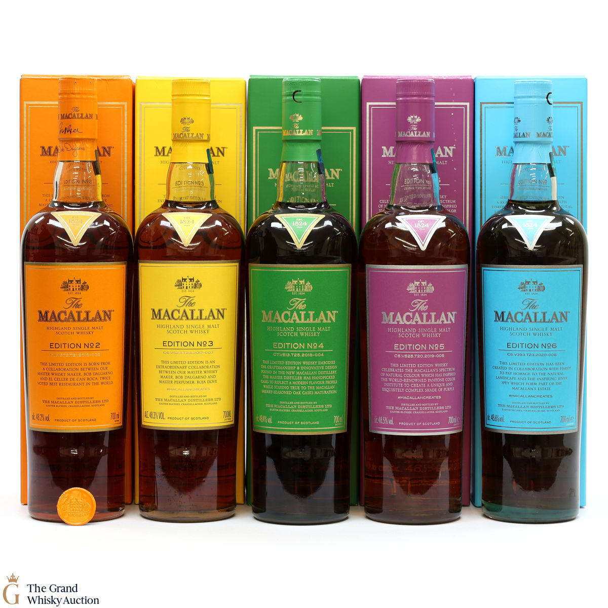 Macallan - Edition 2,3,4,5 & 6 (5 x 70cl)