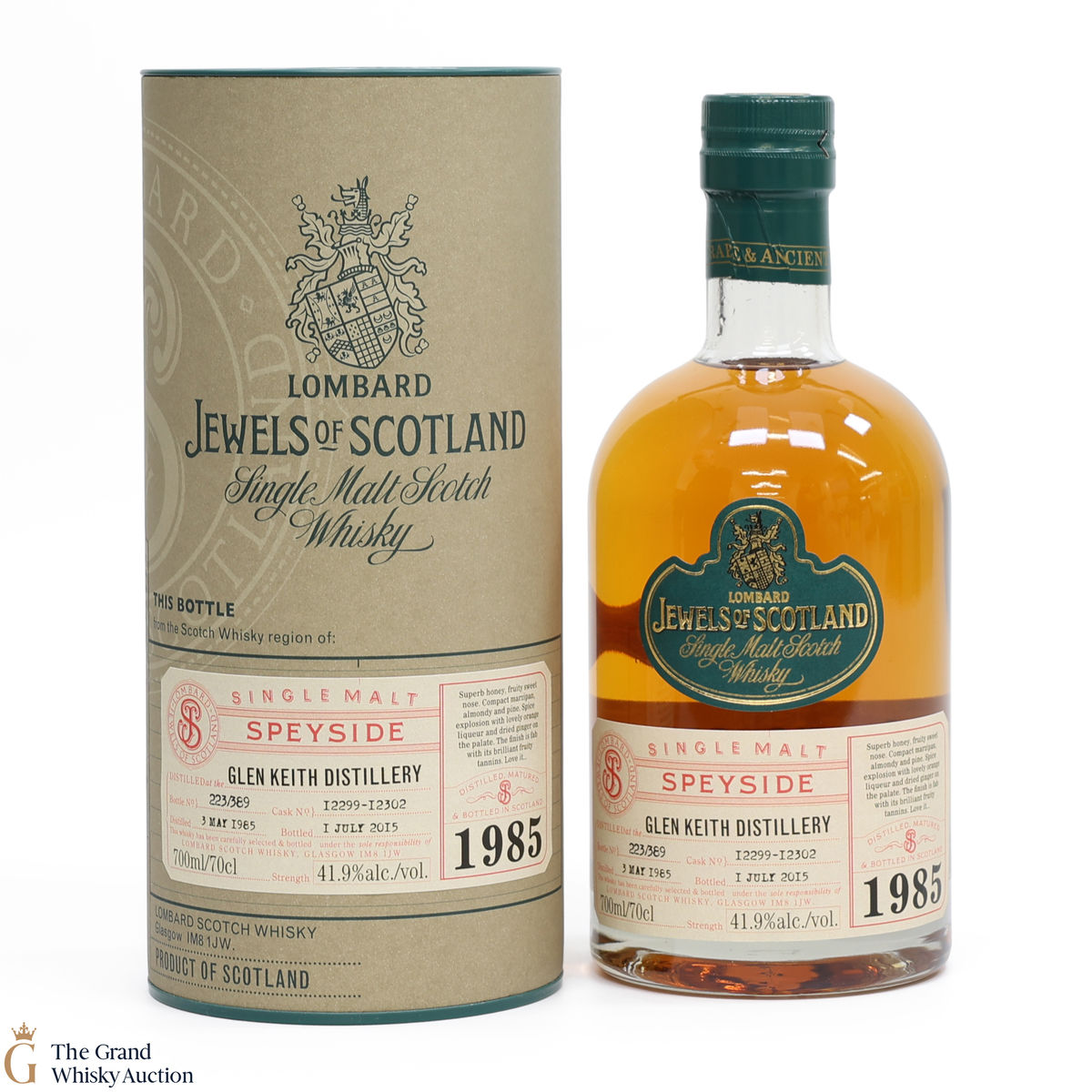 Glen Keith - 30 Year Old 1985 - Lombard - Jewels of Scotland