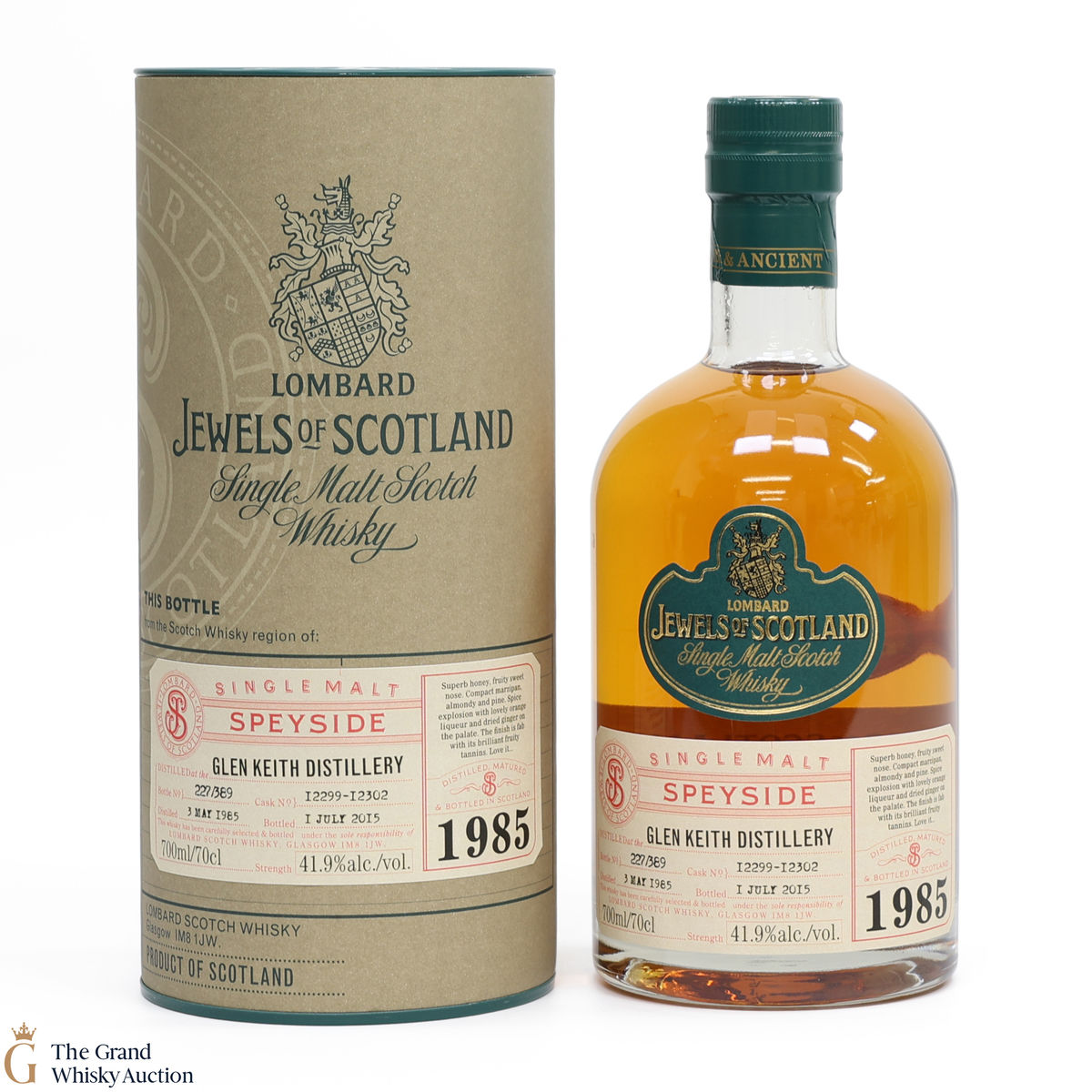 Glen Keith - 30 Year Old 1985 - Lombard - Jewels of Scotland
