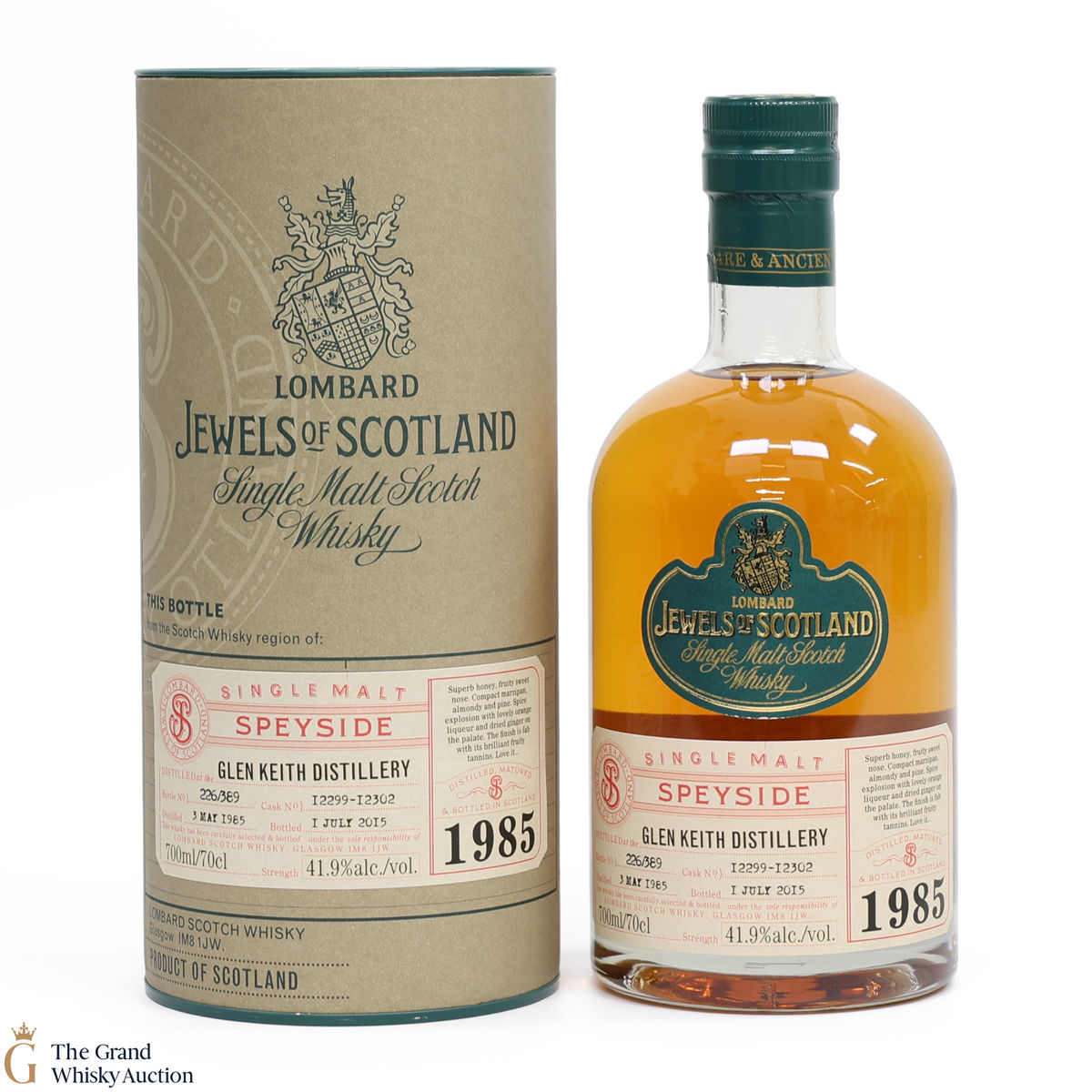 Glen Keith - 30 Year Old 1985 - Lombard - Jewels of Scotland