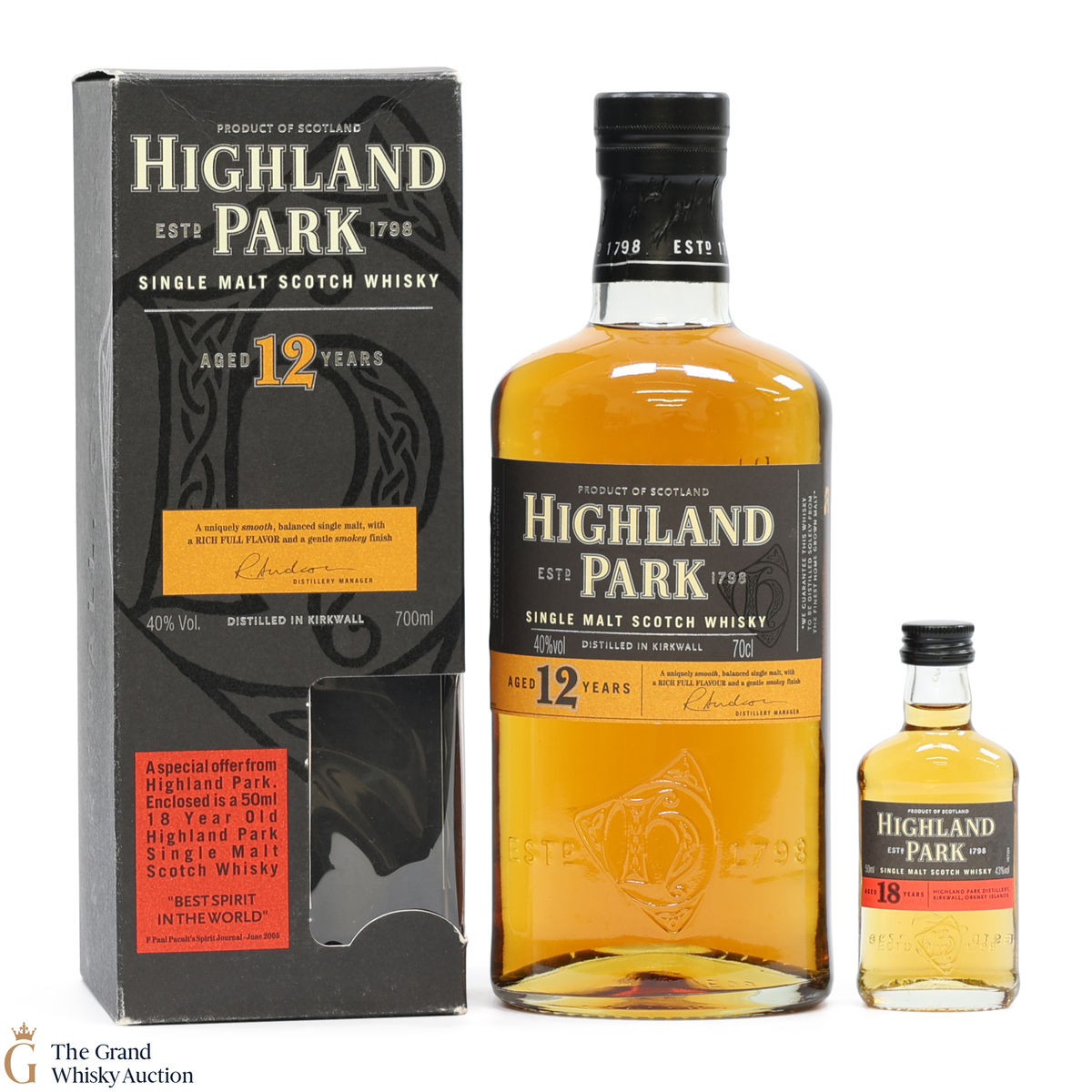 Highland Park - 12 Year Old (70cl) & 18 Year Old (5cl)