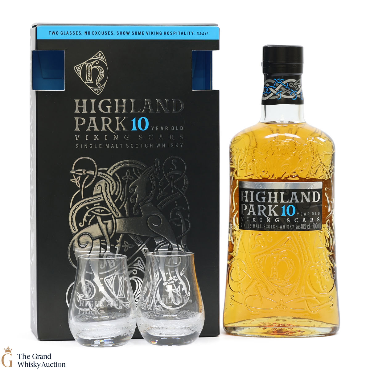 Highland Park - 10 Year Old - Viking Scars​ - With 2 x Glasses