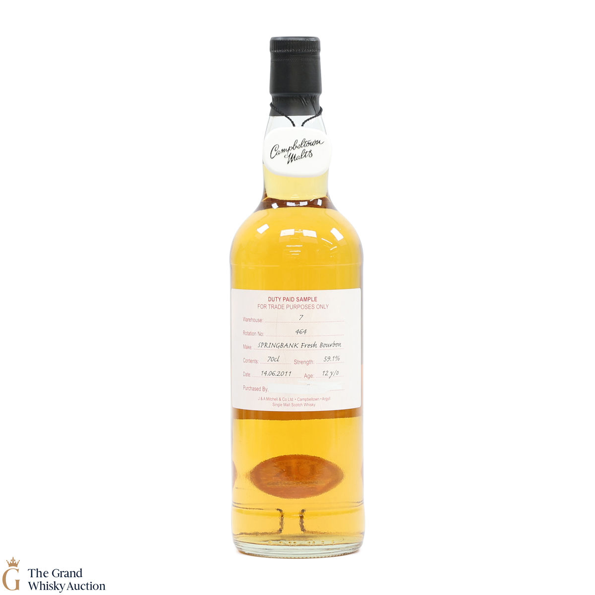 Springbank - 12 Year Old 2011 Fresh Bourbon - Duty Paid Sample 59.1%