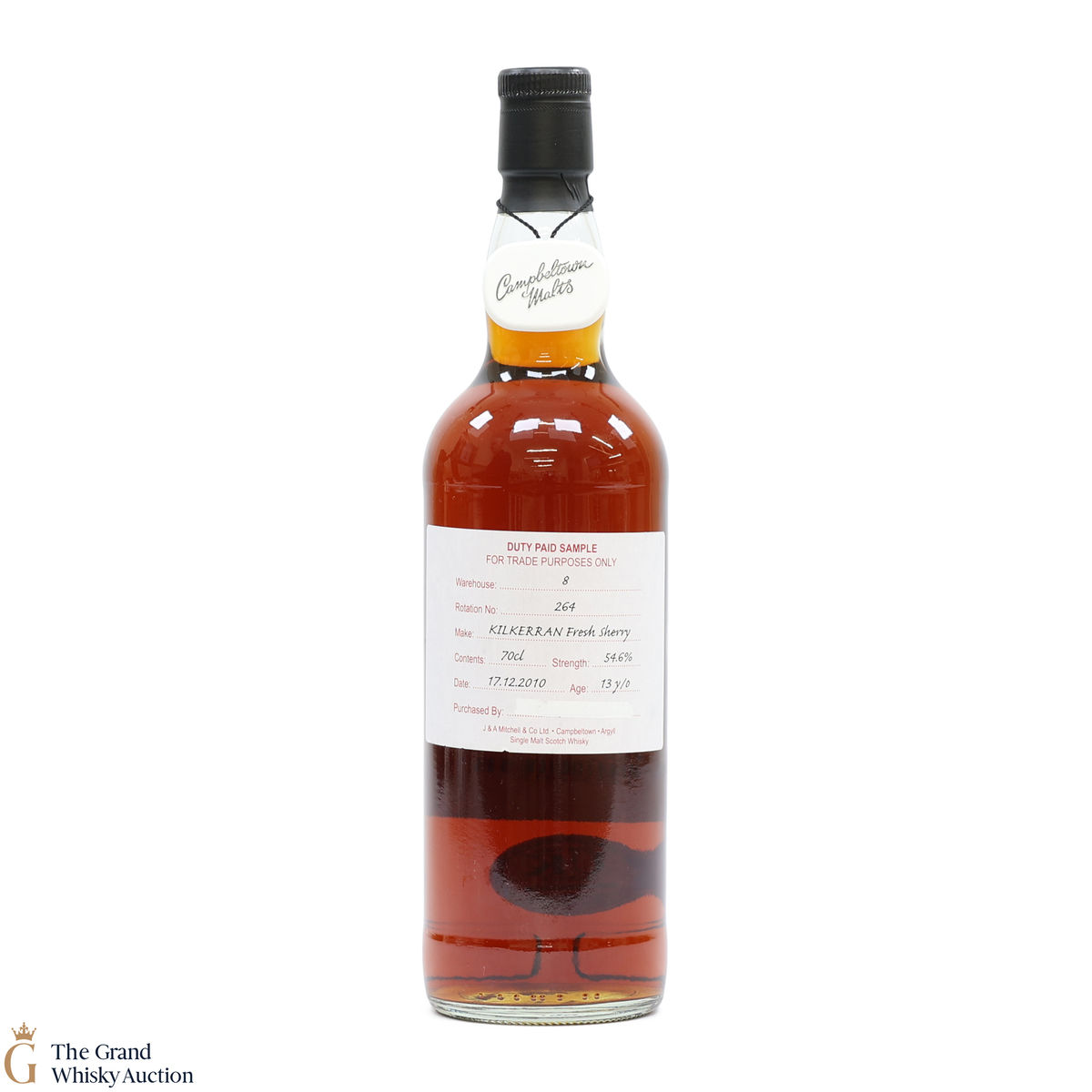 Kilkerran - 13 Year Old 2010 Fresh Sherry - Duty Paid Sample 54.6%