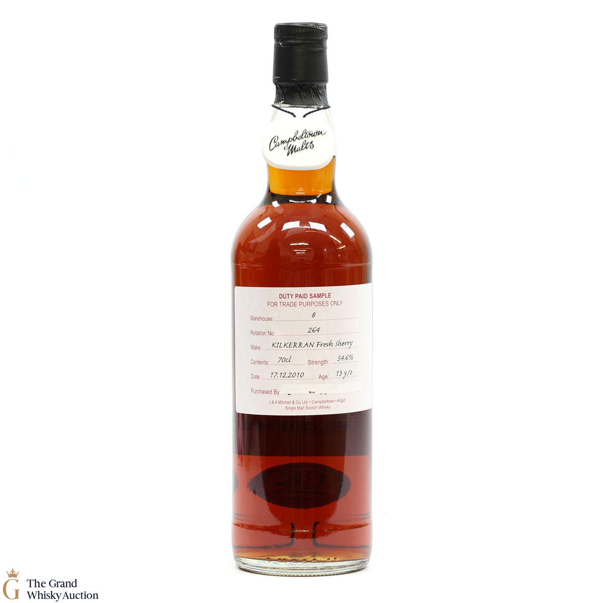Kilkerran - 13 Year Old 2010 Fresh Sherry - Duty Paid Sample 54.6%