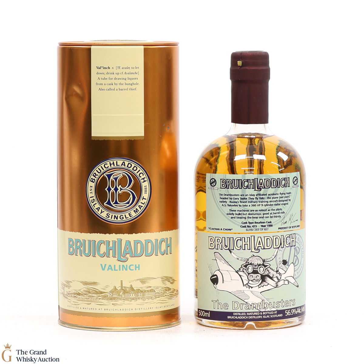 Bruichladdich - 1990 Valinch 'Drambusters' (50cl) (SIGNED)