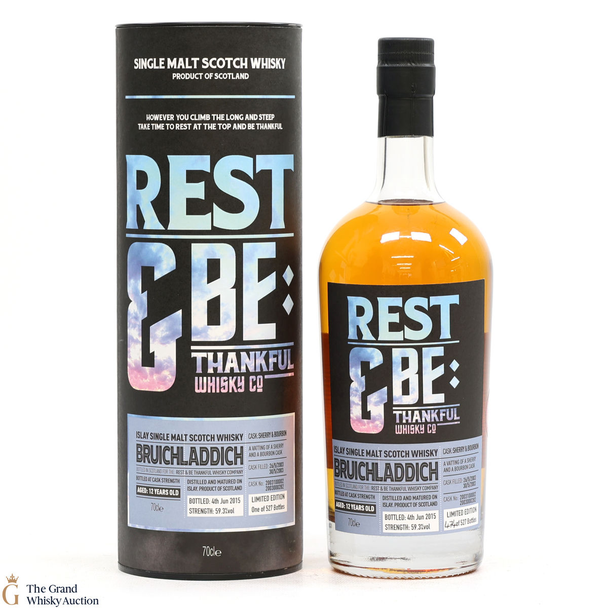 Bruichladdich - 12 Year Old 2003 - Sherry & Bourbon Vatting - Rest & Be Thankful 