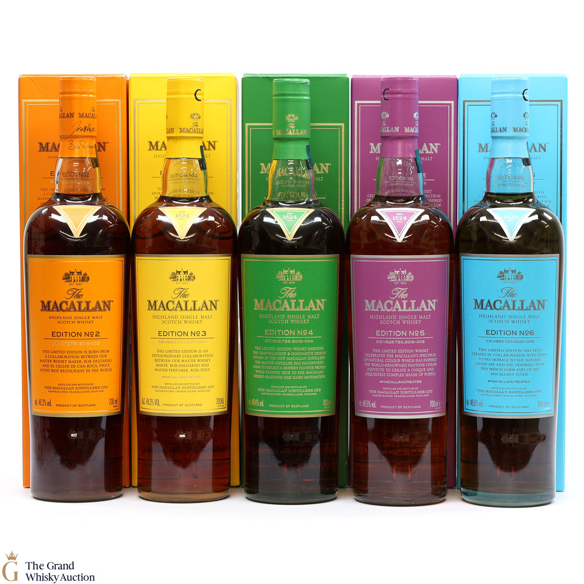 Macallan - Edition 2,3,4,5 & 6 (5 x 70cl)