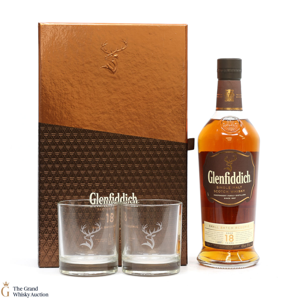 Glenfiddich - 18 Year Old - Small Batch Reserve & Glasses