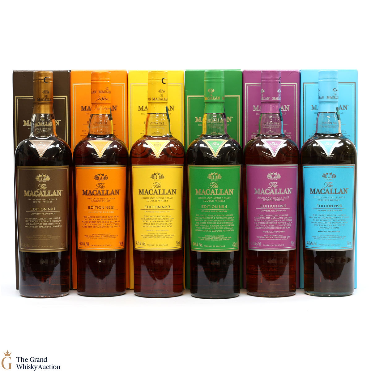 Macallan - Edition No.1,2,3,4,5 & 6 (6x75cl)