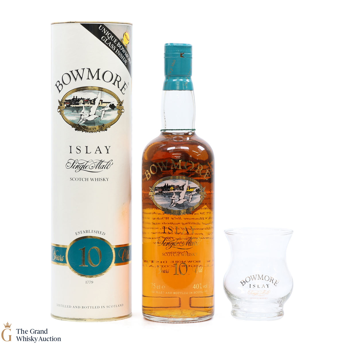 Bowmore - 10 Year Old - Screen Print - With Glass (75cl)