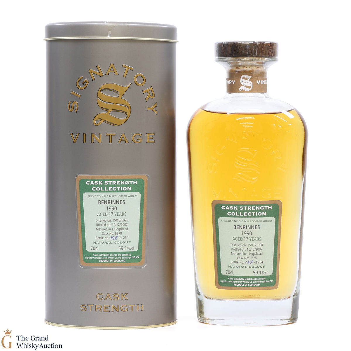 Benrinnes - 17 Year Old 1990 #6278 - Signatory Cask Strength Collection