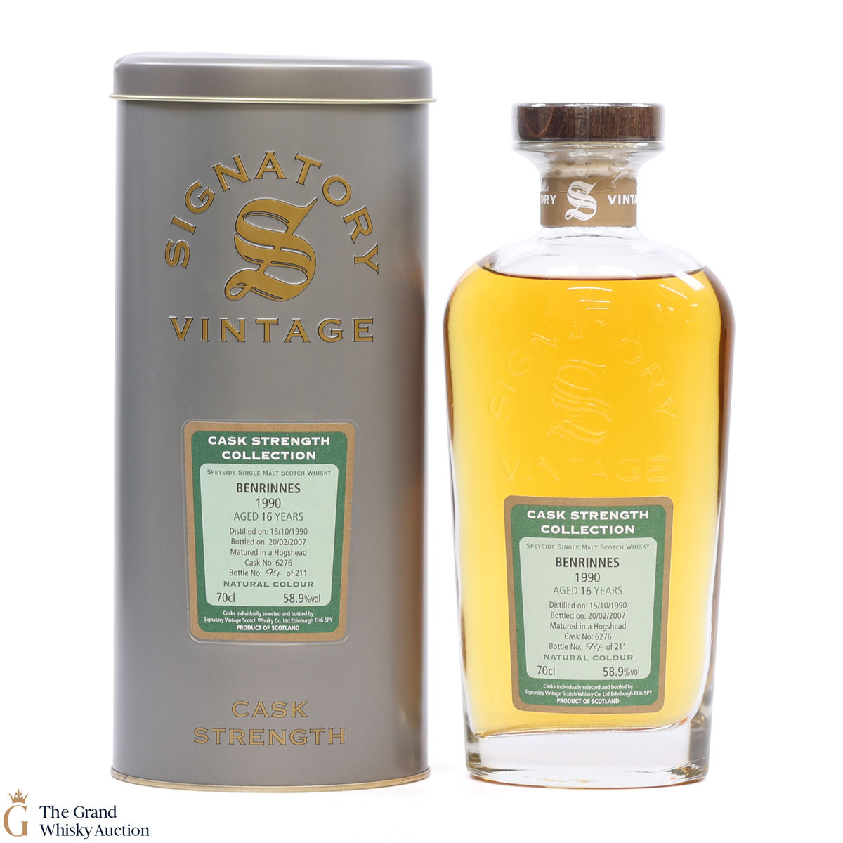 Benrinnes - 16 Year Old 1990 #6276 - Signatory Cask Strength Collection