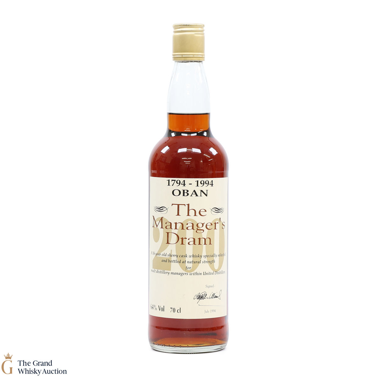 Oban - 16 Year Old - Managers Dram 1994 - 200th Anniversary