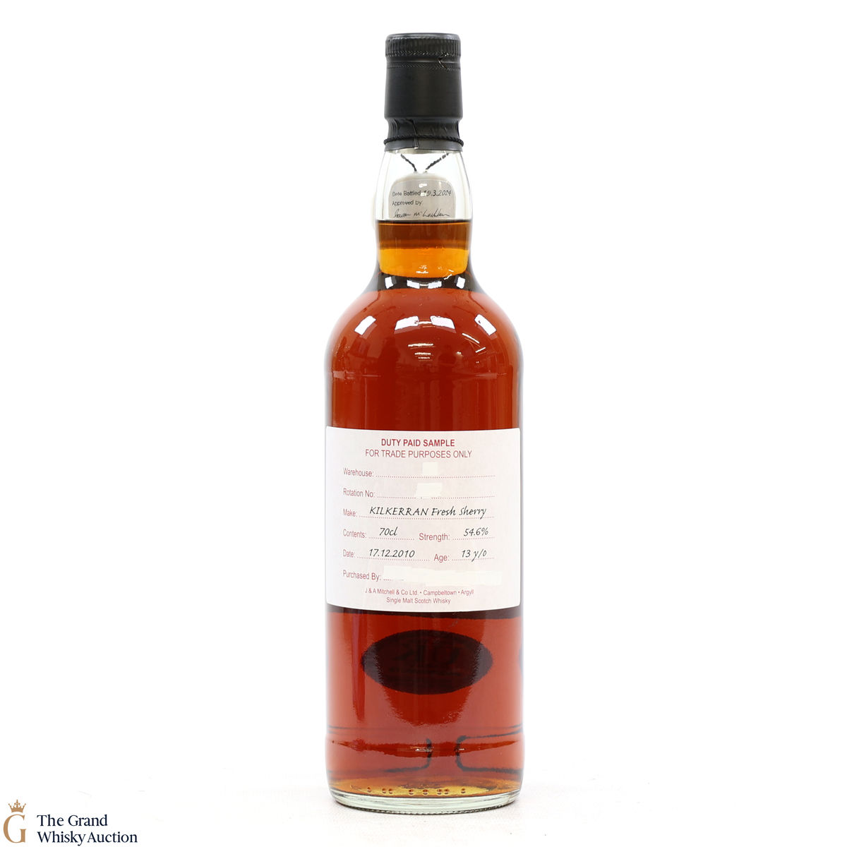 Kilkerran - 13 Year Old 2010 Fresh Sherry - Duty Paid Sample 54.6%