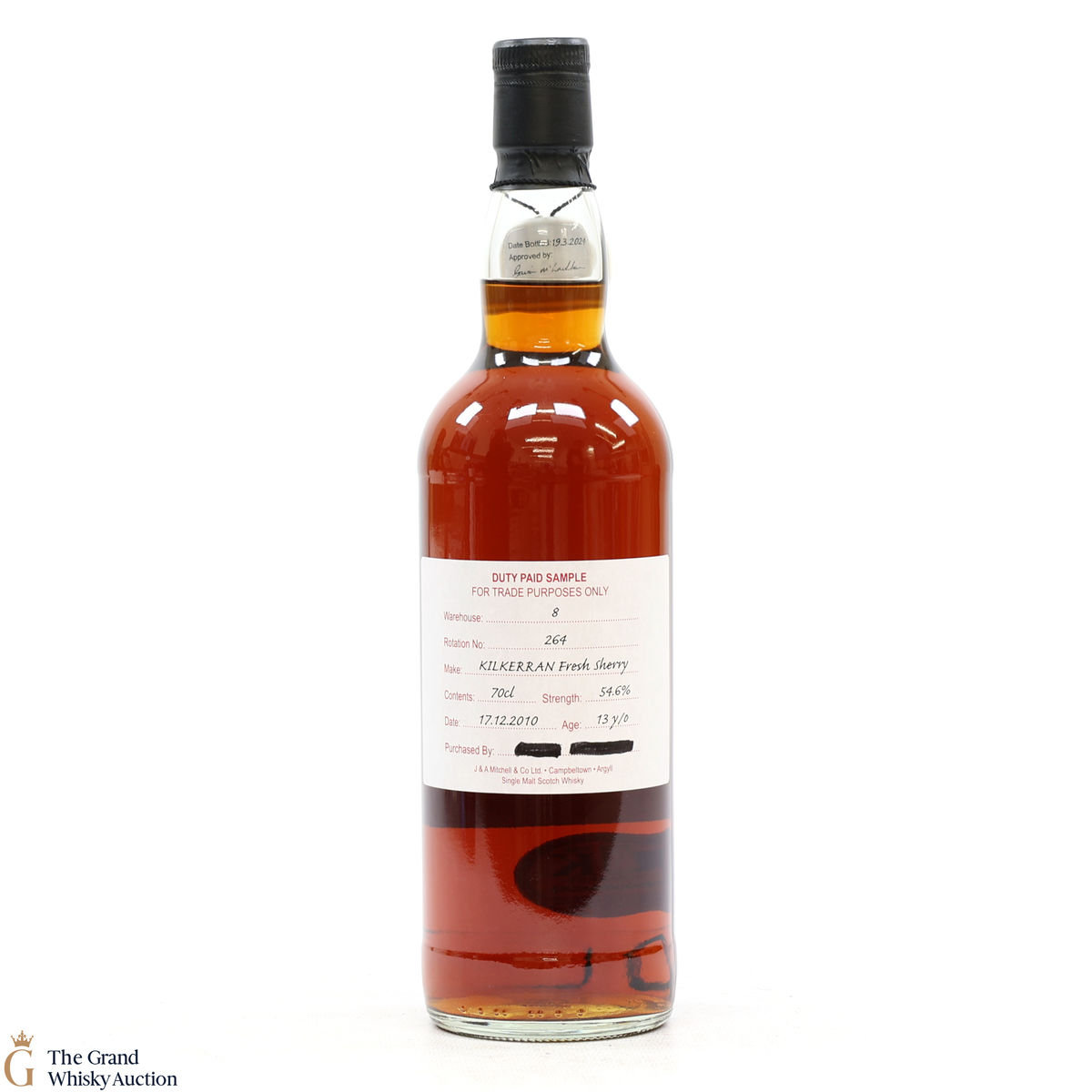 Kilkerran - 13 Year Old 2010 Fresh Sherry - Duty Paid Sample 54.6%