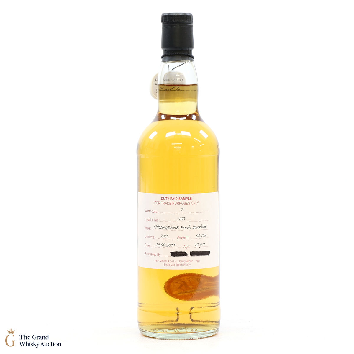 Springbank - 12 Year Old 2011 Fresh Bourbon - Duty Paid Sample 58.1%