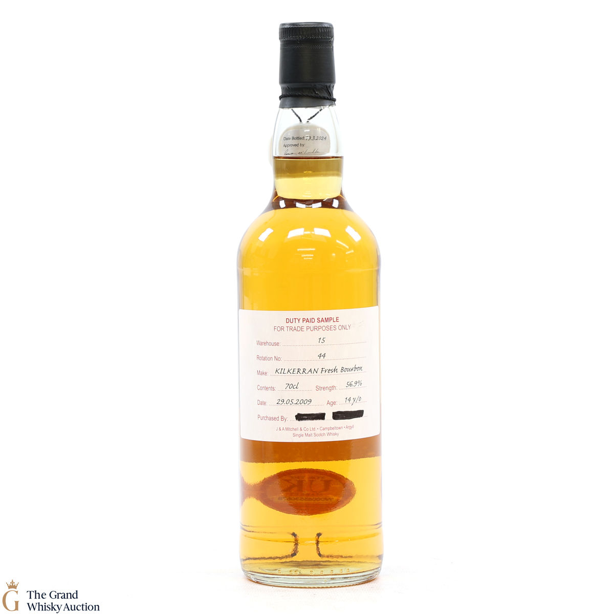 Kilkerran - 14 Year Old 2009 Fresh Bourbon - Duty Paid Sample 56.9%