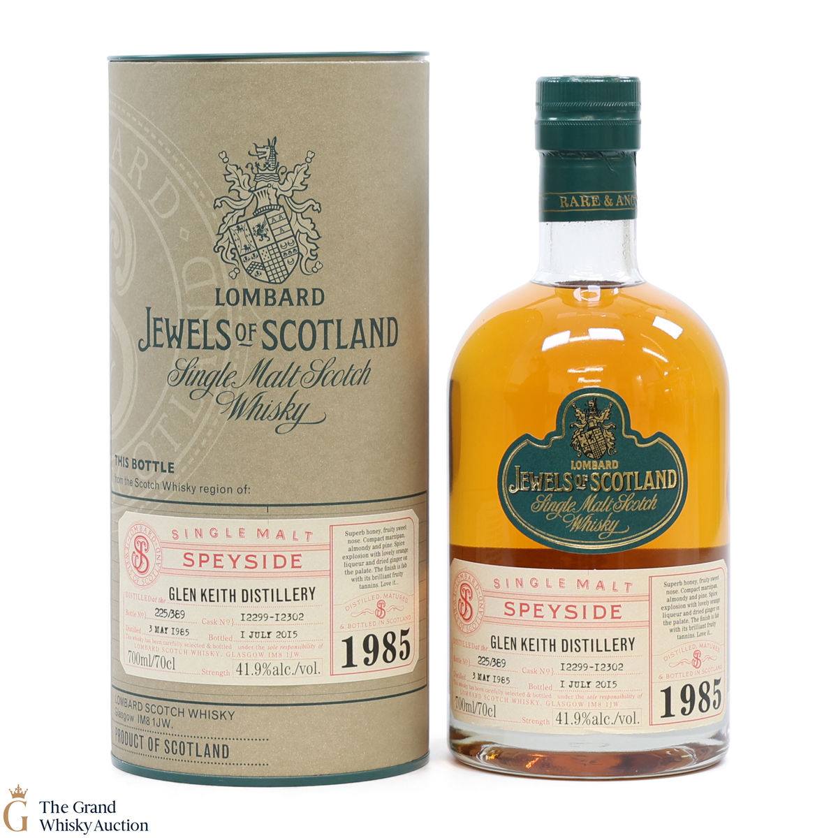 Glen Keith - 30 Year Old 1985 - Lombard - Jewels of Scotland