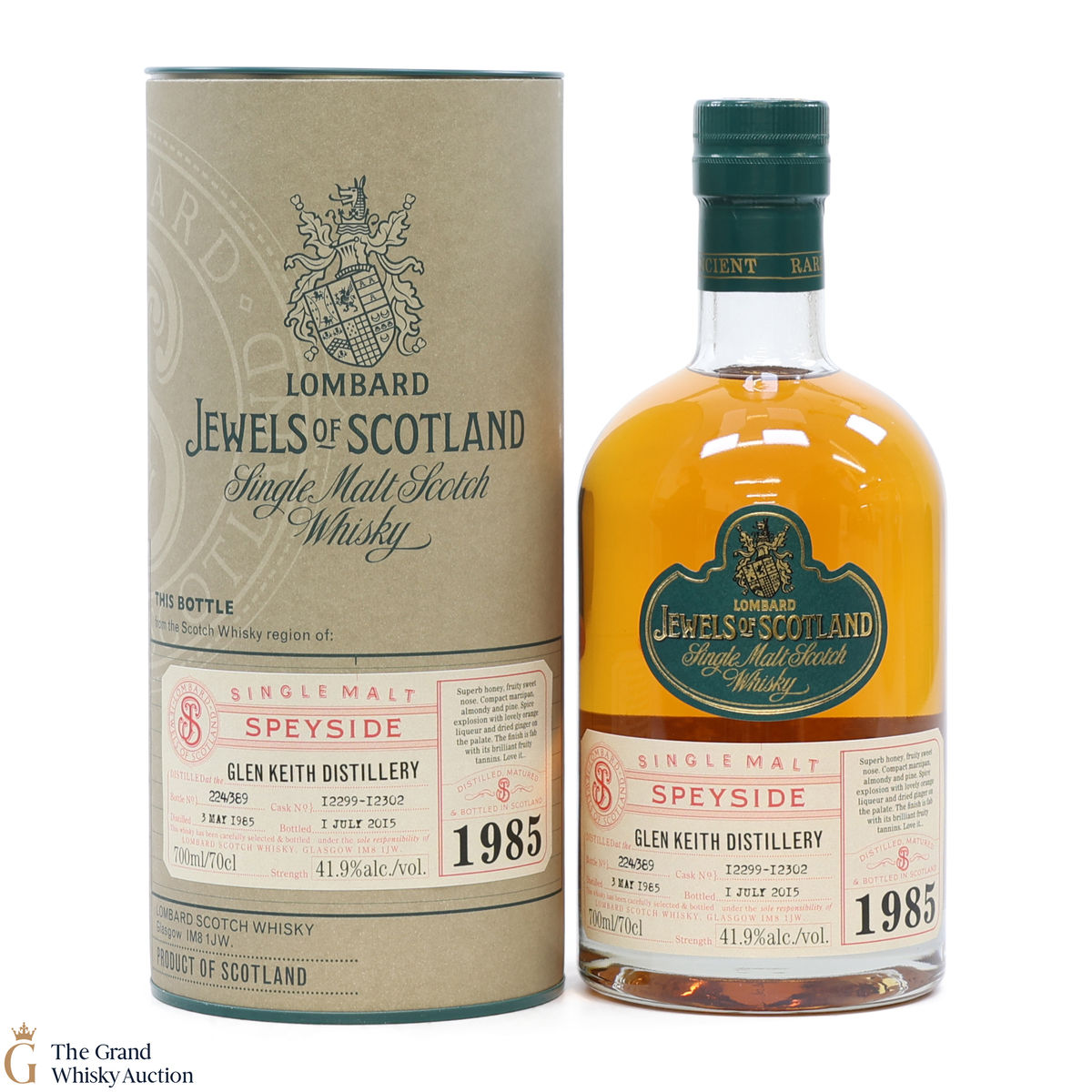 Glen Keith - 30 Year Old 1985 - Lombard - Jewels of Scotland