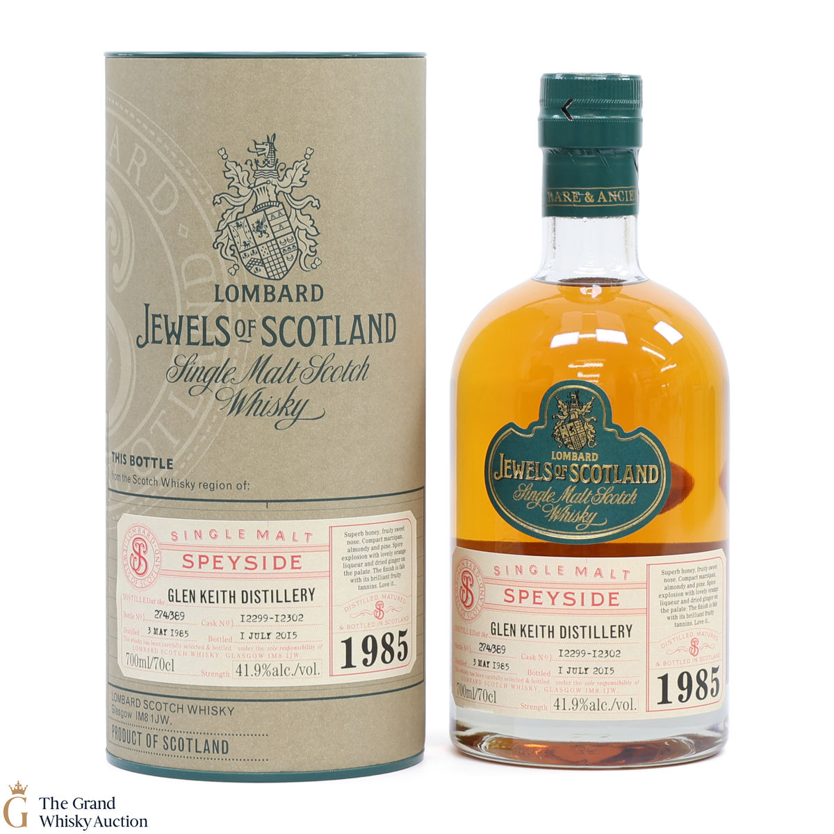 Glen Keith - 30 Year Old 1985 - Lombard - Jewels of Scotland