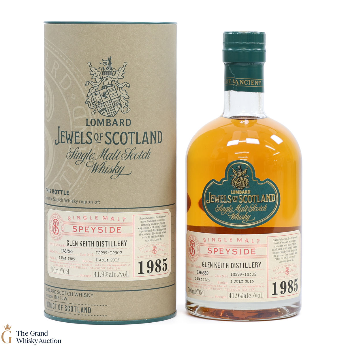 Glen Keith - 30 Year Old 1985 - Lombard - Jewels of Scotland