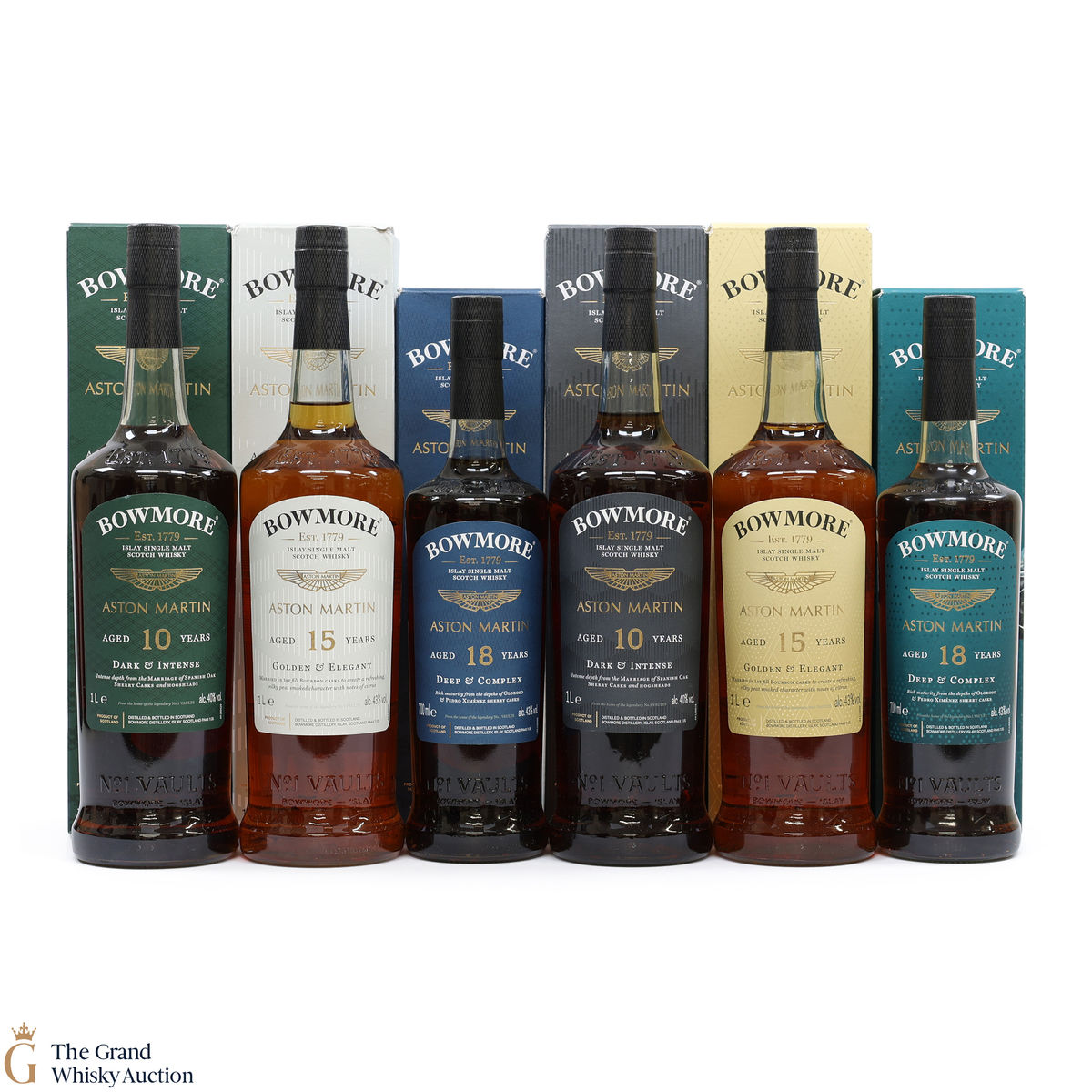 Bowmore - Aston Martin - Edition 1,2,3,4,5 & 6 (4x1L & 2x70cl)