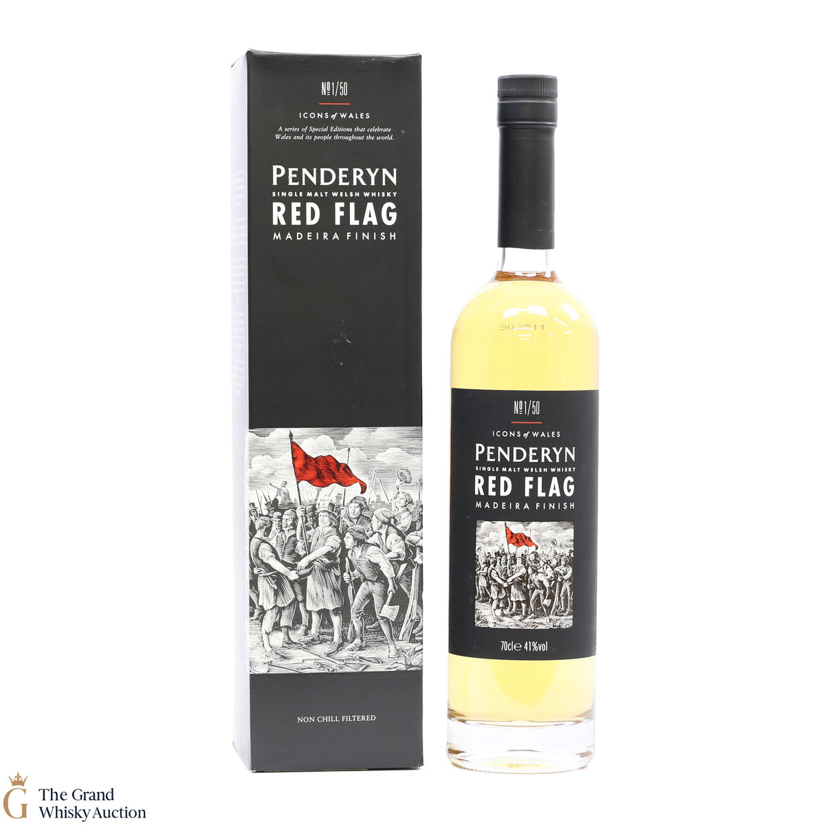 Penderyn - Icons of Wales #1 Red Flag - Madeira Finish 