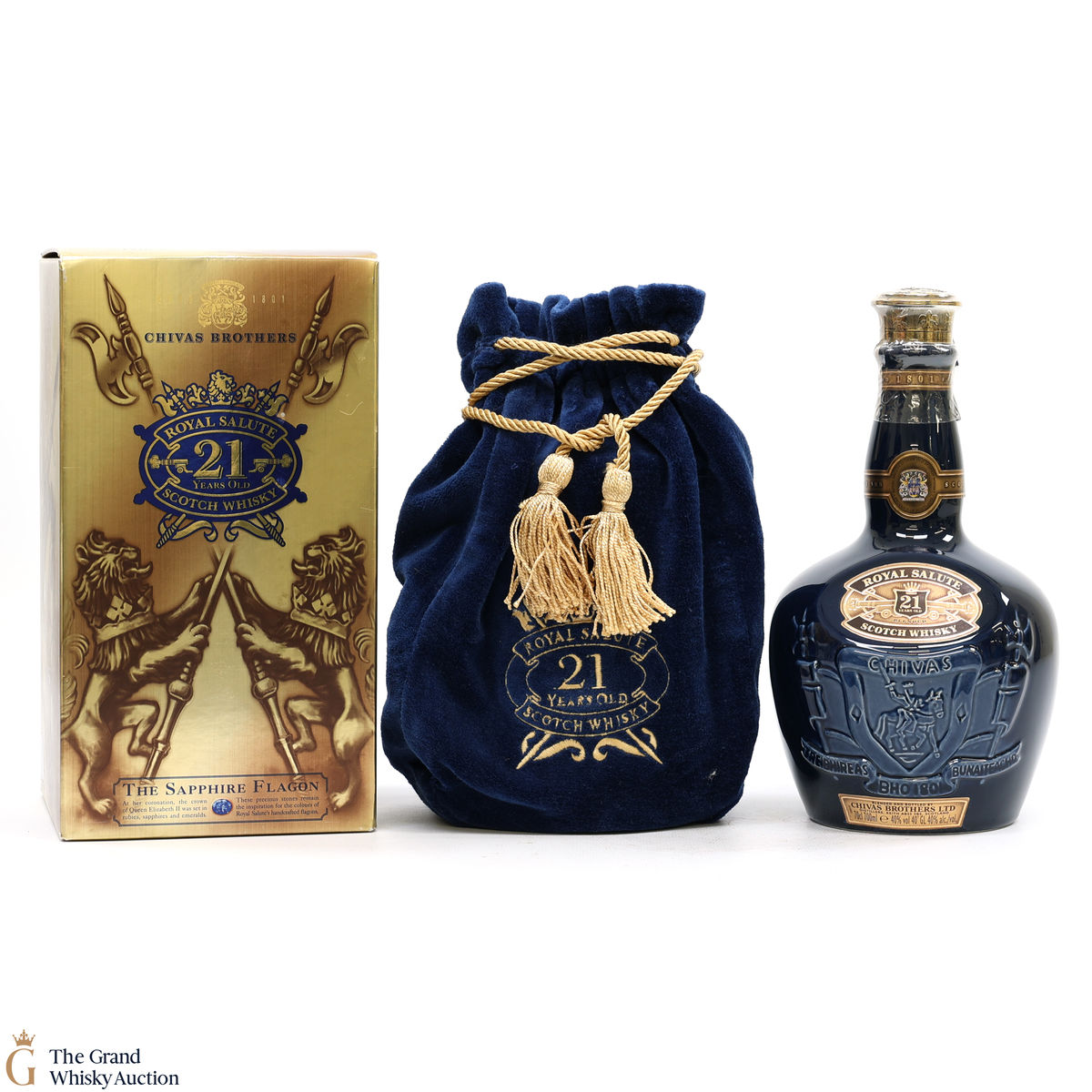 Chivas - Royal Salute - 21 Year Old - Sapphire Flagon