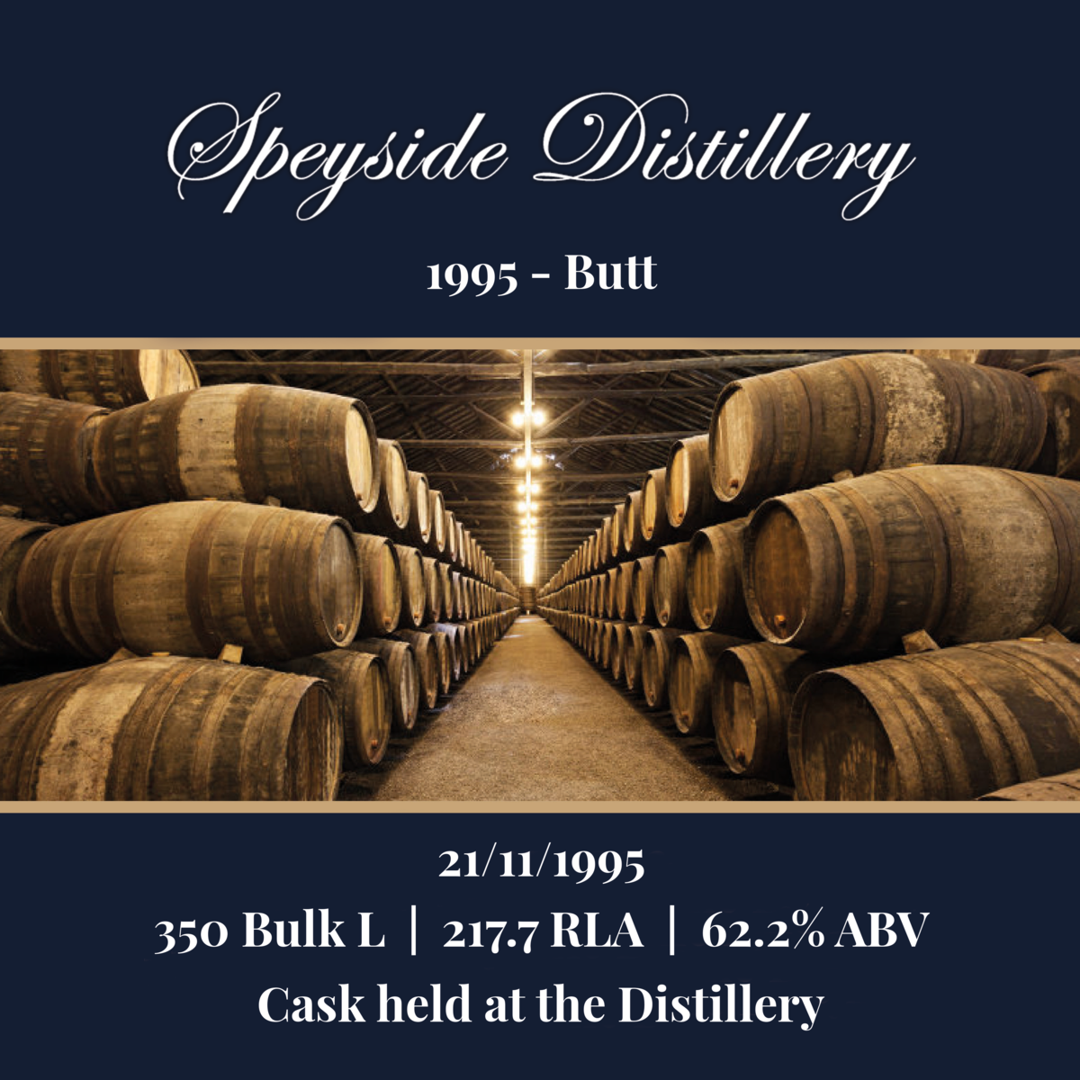 Speyside - 1995 Butt 350 Bulk L 62.2% ABV | Held In Bond at Distillery