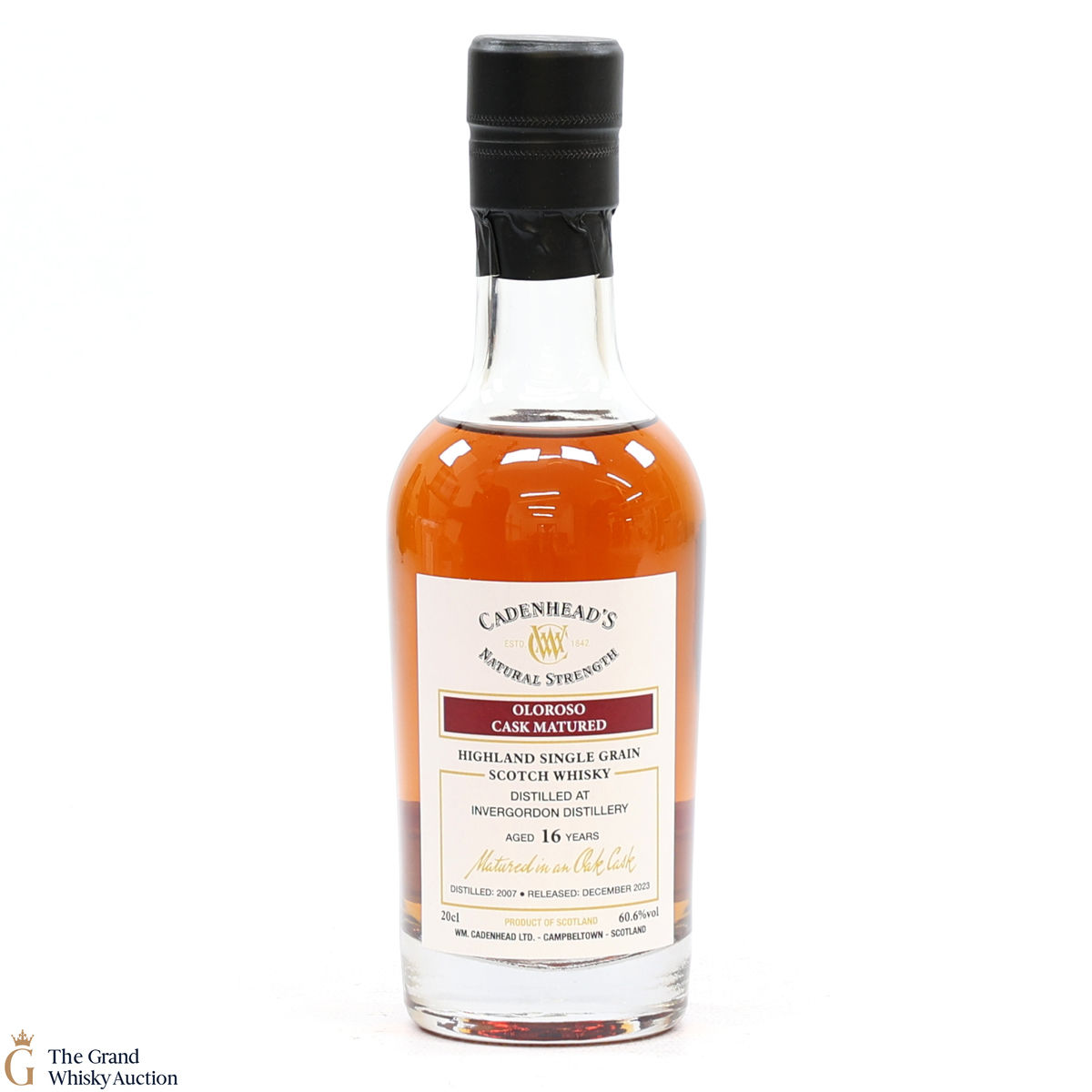 Invergordon - 16 Year Old 2007 - Oloroso Cask Matured - Cadenhead's (20cl)