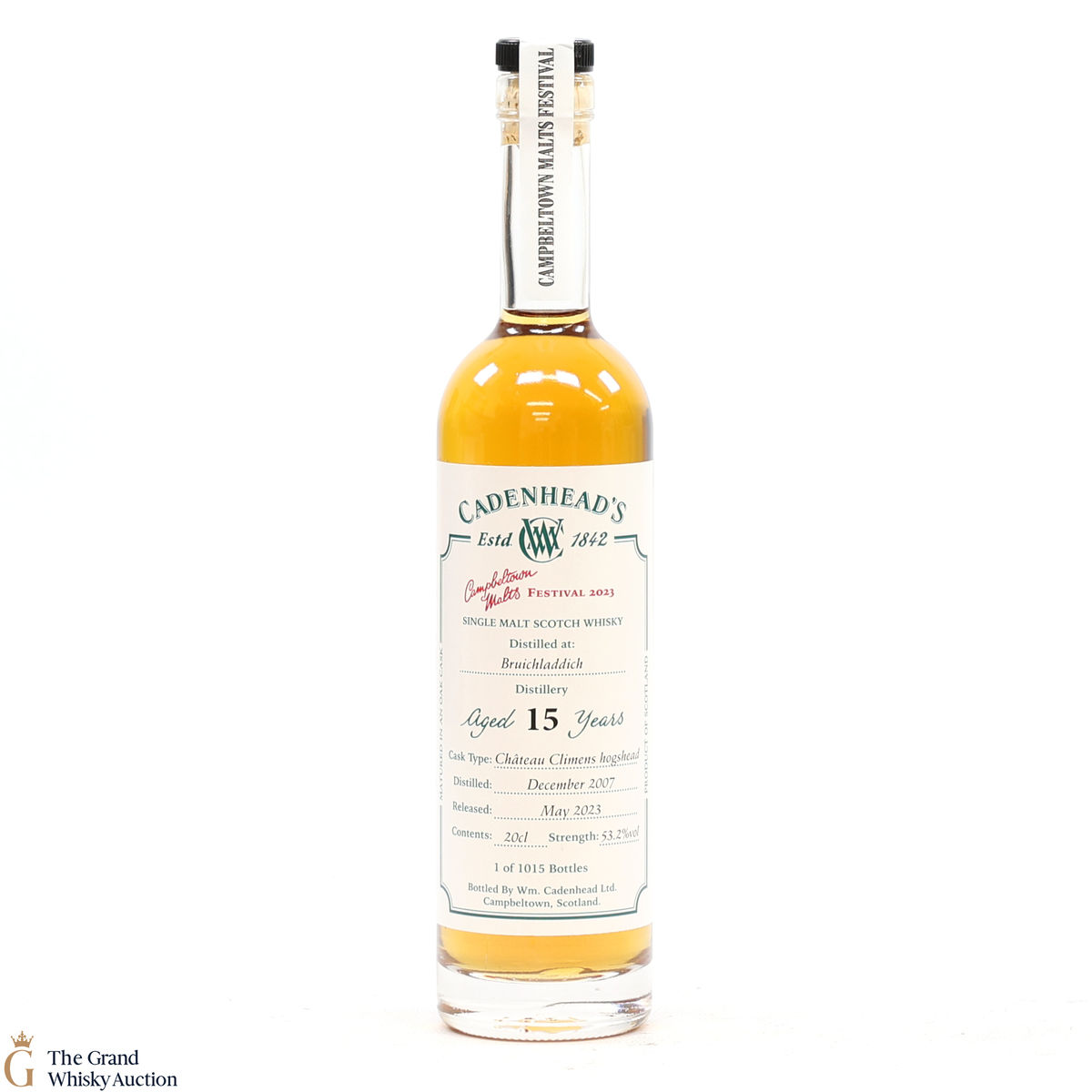 Bruichladdich - 15 Year Old 2007 - Campbeltown Malts Festival 2023 - Cadenhead's (20cl)