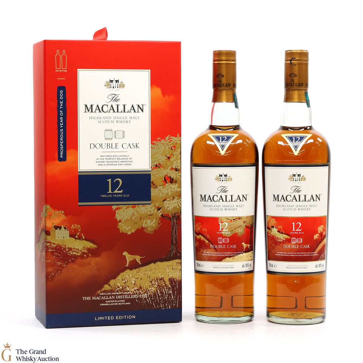 Macallan - 12 Year Old - Double Cask - Year of the Dog (2 x 70cl) 