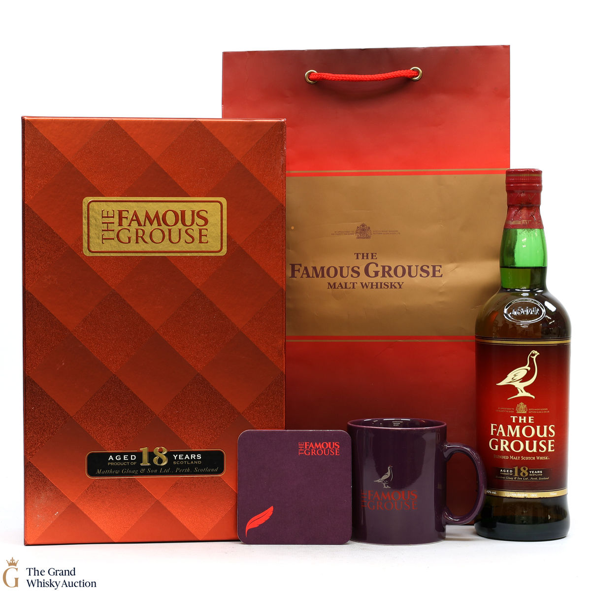 Famous Grouse - 18 Year Old Blended Malt Set