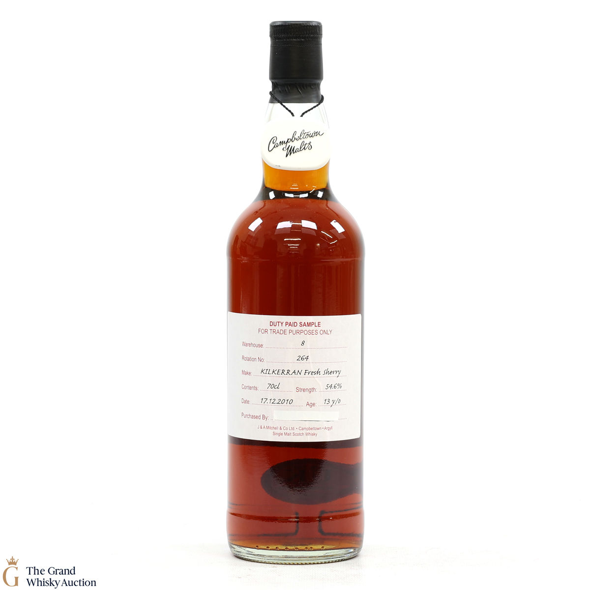 Kilkerran - 13 Year Old 2010 Fresh Sherry - Duty Paid Sample 54.6%