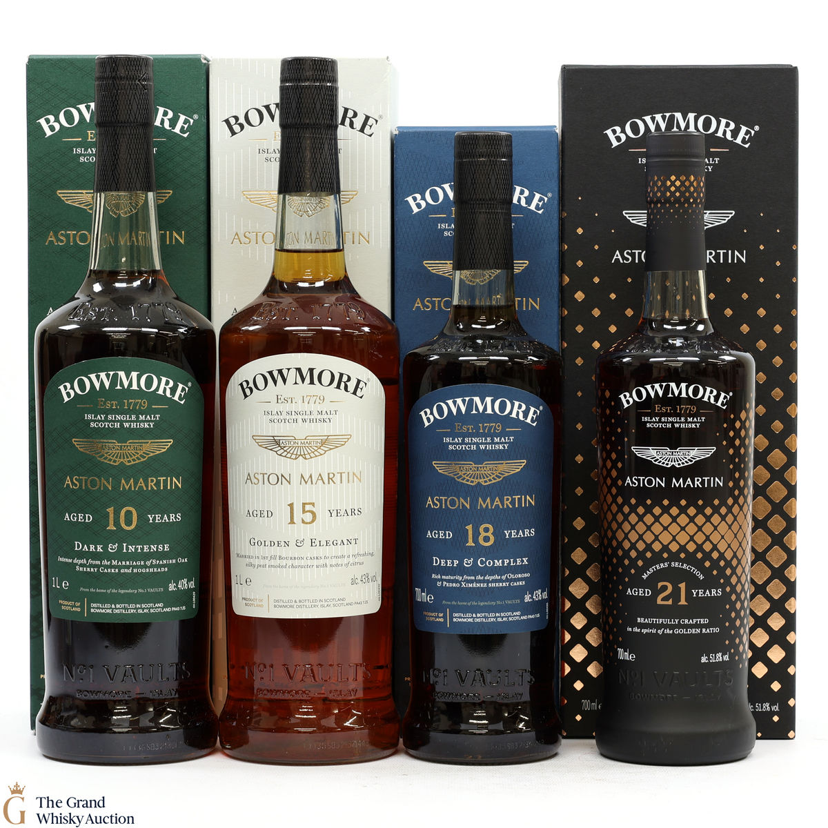 Bowmore - Aston Martin - Edition 1, 2, 3 & 21 Year Old
